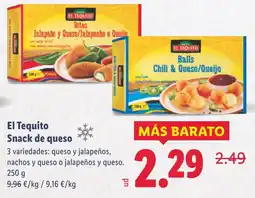 Lidl EL TEQUITO Snack de queso oferta