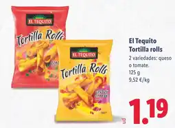 Lidl EL TEQUITO Tortilla rolls oferta