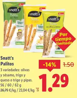 Lidl SNATT'S Palitos oferta