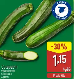 ALDI Calabacín oferta