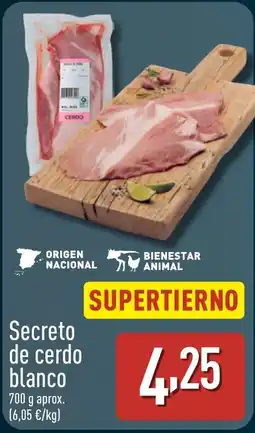 ALDI Secreto de cerdo blanco oferta
