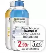 Cuevas Cash Garnier - agua micelar sensit/ aceite oferta