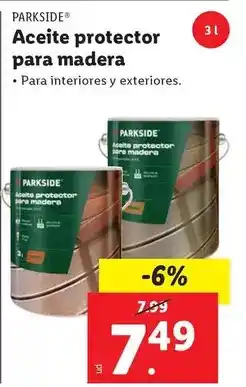 Ocine Parkside - aceite protector para madera oferta