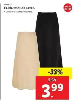 Ocine Esmara - falda midi de saten oferta