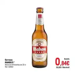 Makro Mahou - cerveza 5 oferta