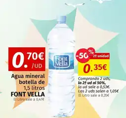 Maskom Supermercados FONT VELLA Agua mineral oferta