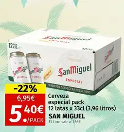 Maskom Supermercados SAN MIGUEL Cerveza especial pack oferta