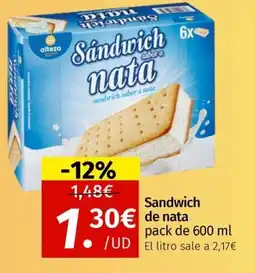 Maskom Supermercados Sandwich de nata oferta