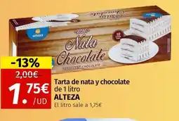 Maskom Supermercados ALTEZA Tarta de nata y chocolate oferta
