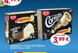 Maskom Supermercados Sandwich o corneto de Filipinos oferta