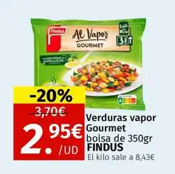Maskom Supermercados FINDUS Verduras vapor Gourmet oferta