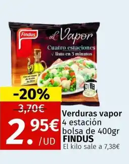 Maskom Supermercados FINDUS Verduras vapor oferta