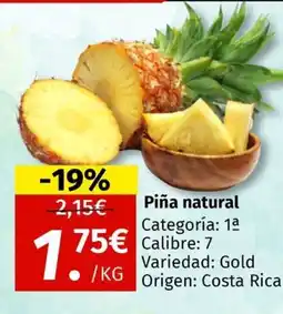 Maskom Supermercados Piña natural oferta