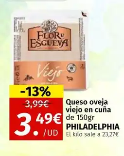 Maskom Supermercados PHILADELPHIA Queso oveja viejo en cuña oferta