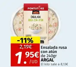 Maskom Supermercados ARGAL Ensalada rusa con atún oferta