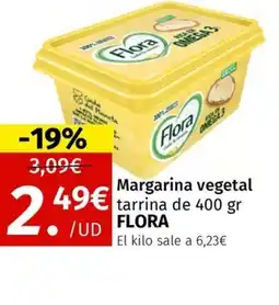 Maskom Supermercados FLORA Margarina vegetal oferta