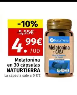 Maskom Supermercados NATURTIERRA Melatonina en 30 cápsulas oferta