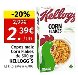 Maskom Supermercados KELLOGG'S Copos maíz Corn Flakes oferta