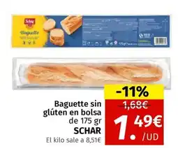 Maskom Supermercados SCHAR Baguette sin glúten oferta