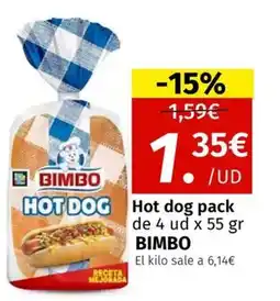 Maskom Supermercados BIMBO Hot dog oferta