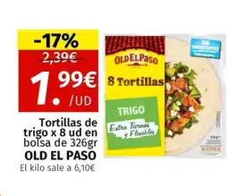 Maskom Supermercados OLD EL PASO Tortillas de trigo oferta