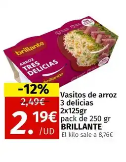 Maskom Supermercados BRILLANTE Vasitos de arroz 3 delicias oferta