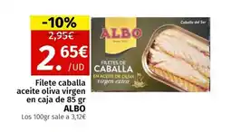 Maskom Supermercados ALBO Filete caballa aceite oliva virgen oferta