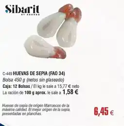 Abordo Sibarit - huevas de sepia oferta