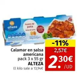 Maskom Supermercados ALTEZA Calamar en salsa americana oferta