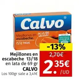 Maskom Supermercados CALVO Mejillones en escabeche oferta