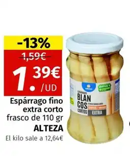 Maskom Supermercados ALTEZA Espárrago fino extra corto oferta