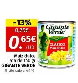 Maskom Supermercados GIGANTE VERDE Maíz dulce oferta