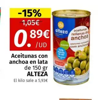 Maskom Supermercados ALTEZA Aceitunas con anchoa en lata oferta