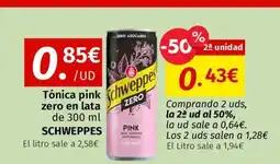 Maskom Supermercados SCHWEPPES Tónica pink Schweppe oferta
