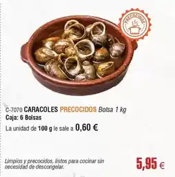 Abordo Caracoles precocidos oferta