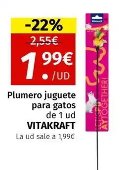 Maskom Supermercados VITAKRAFT Plumero juguete para gatos para gatos oferta