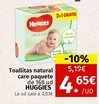Maskom Supermercados HUGGIES Toallitas natural care paquete oferta