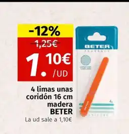 Maskom Supermercados BETER 4 limas unas coridón oferta