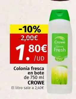 Maskom Supermercados CROWE Colonia fresca en bote oferta
