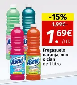 Maskom Supermercados Fregasuelo naranja, mio o cian oferta