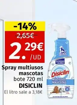 Maskom Supermercados DISICLIN Spray multiusos mascotas oferta