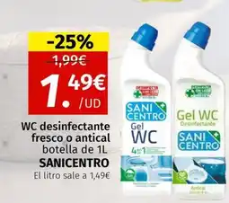 Maskom Supermercados SANICENTRO WC desinfectante fresco o antical oferta