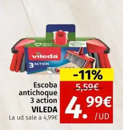 Maskom Supermercados VILEDA Escoba antichoque 3 action oferta