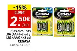 Maskom Supermercados CEGASA Pilas alcalinas oferta
