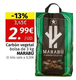 Maskom Supermercados MARABU Carbón vegetal bolsa oferta