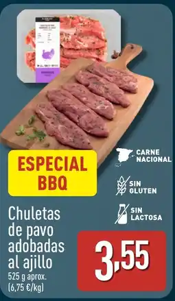 ALDI Chuletas de pavo adobadas al ajillo oferta