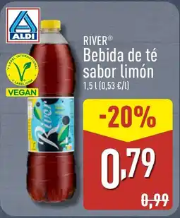 ALDI RIVER Bebida de té sabor limón oferta