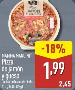 ALDI MAMMA MANCINI Pizza de jamón y queso oferta