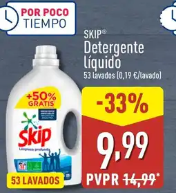 ALDI SKIP Detergente Líquido oferta
