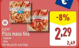 ALDI FLETE Pizza masa fina oferta